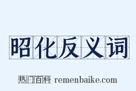 昭化反义词是什么意思的图片